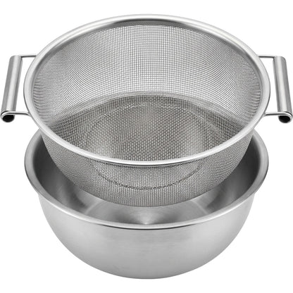 Tidie Bowlmate Stainless Mesh Draining Basket with Catch Bowl 11 in 2 Piece - Product view