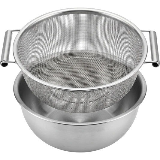 Tidie Bowlmate Stainless Mesh Draining Basket with Catch Bowl 11 in 2 Piece - Product view