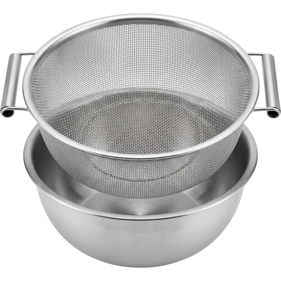 Tidie Bowlmate Stainless Mesh Draining Basket with Catch Bowl 11 in 2 Piece