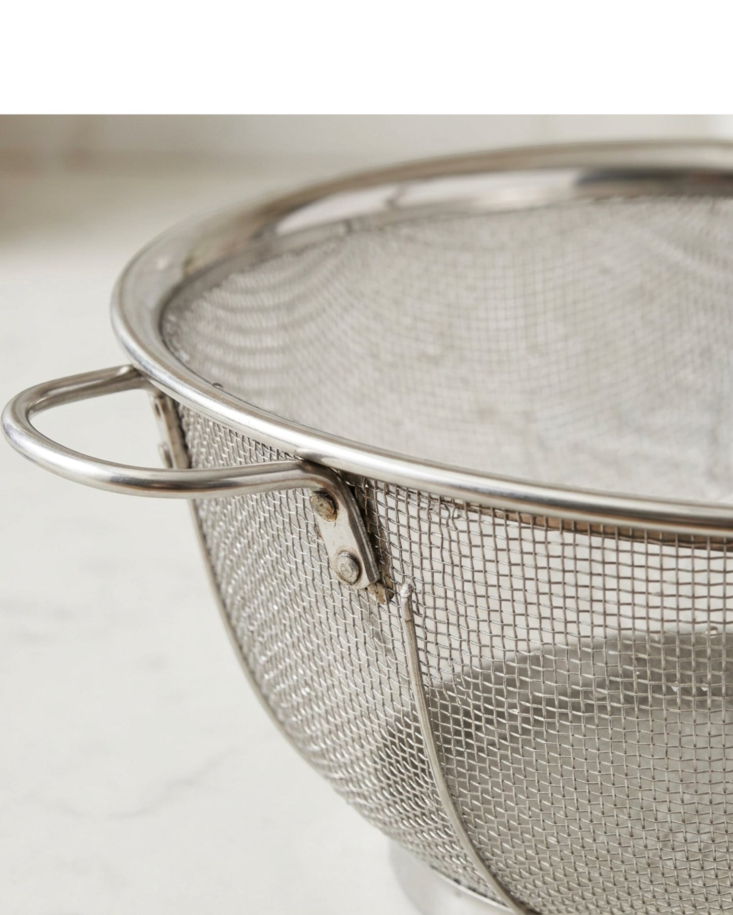 Tidie Stainless Mesh Colander Basket Side Handles 8 in