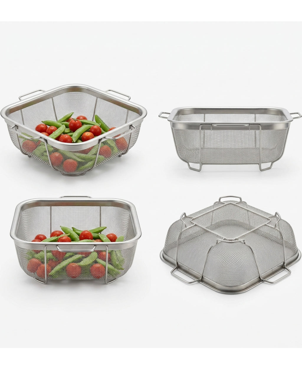 Tidie Stainless Mesh Drain Basket Raised Feet 10 in