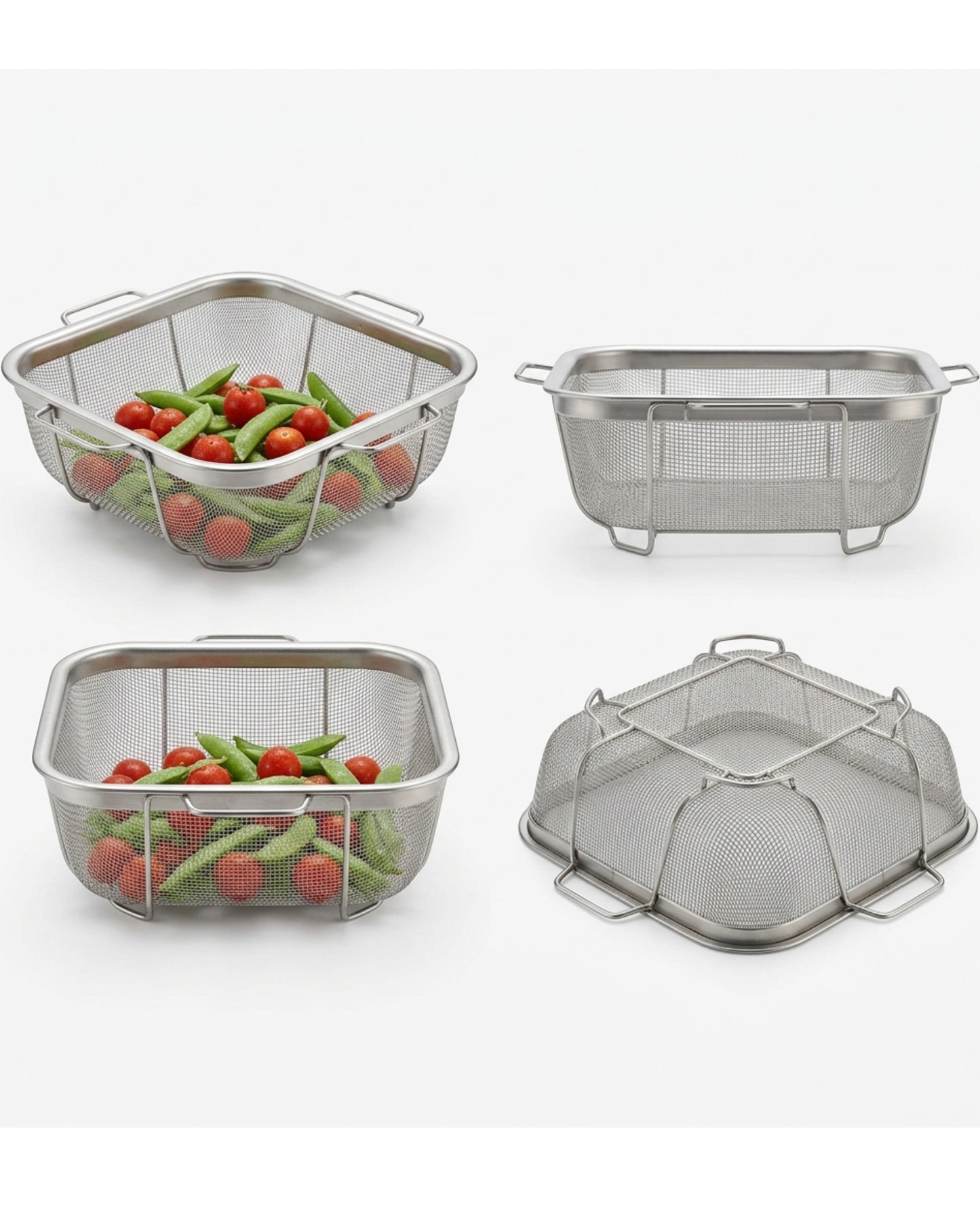 Tidie Stainless Mesh Drain Basket Raised Feet 10 in