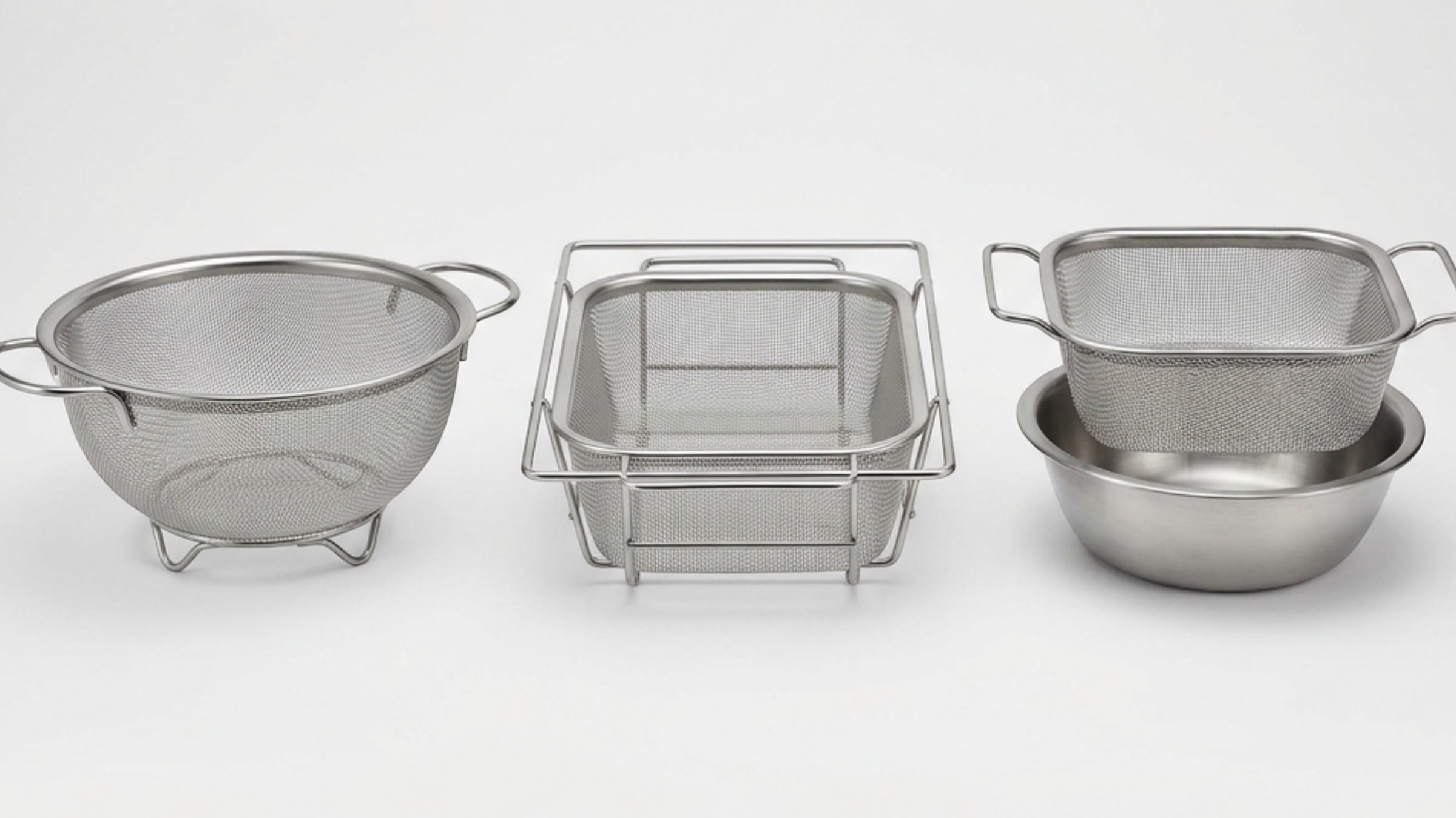 Tidie Stainless Steel Mesh Draining Baskets